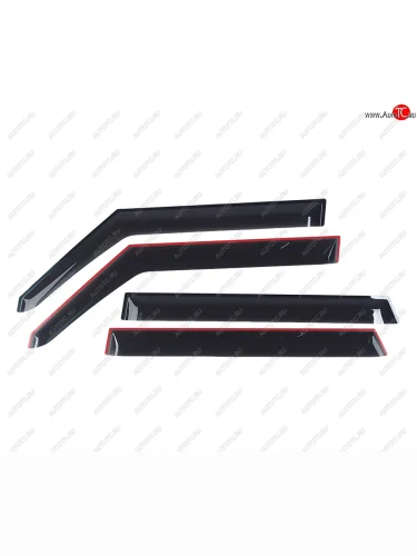 Комплект дефлекторов окон COMFORT (черные) KIA Soul PS рестайлинг (2017-2019)