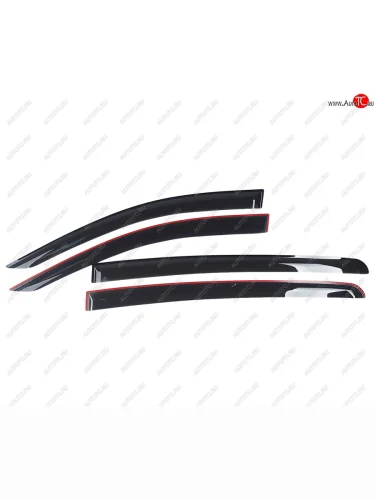 Комплект дефлекторов окон COMFORT (черный) KIA Sportage  3 SL (2014-2016) рестайлинг