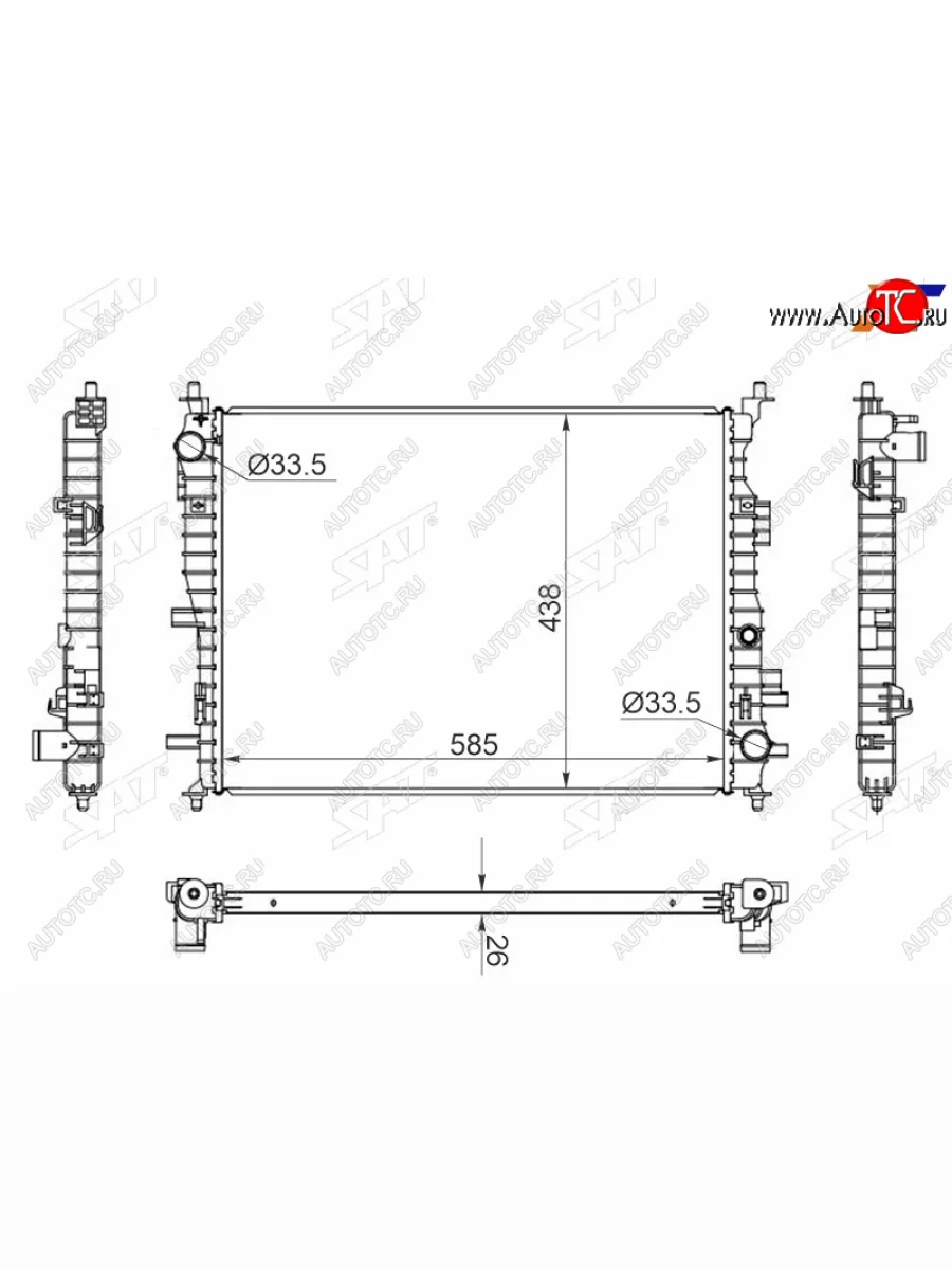 Радиатор охлаждающей жидкости SAT  JAC J7 лифтбэк (2020-2025)  в Перми Пермском крае