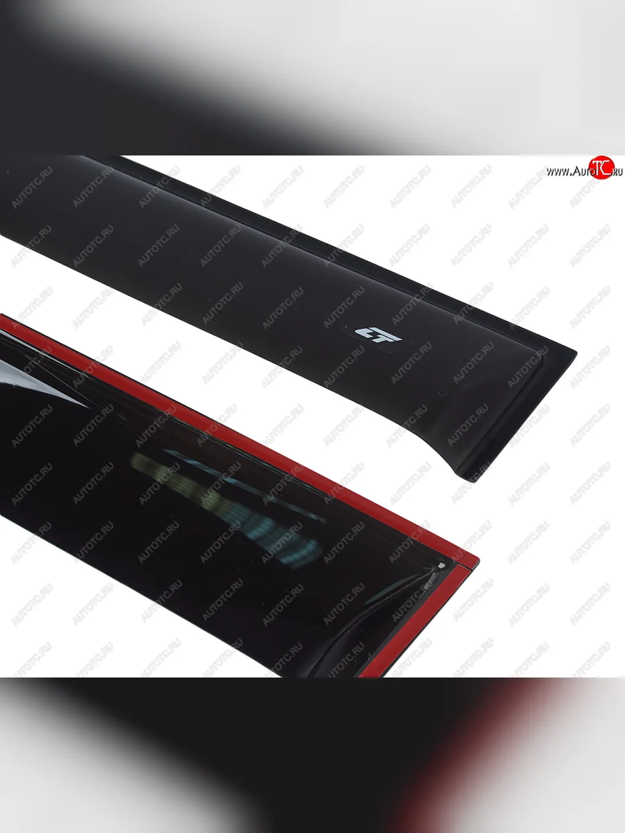 Комплект дефлекторов окон COMFORT KIA Seltos SP2 дорестайлинг (2019-2022) (черный глянец)  в Перми Пермском крае