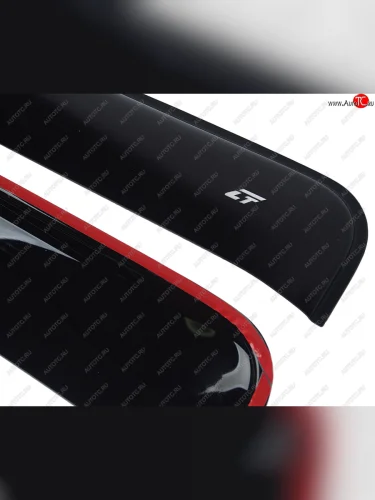 Комплект дефлекторов окон (прямой) COMFORT (черный глянец) MAN TGA (2000-2025)