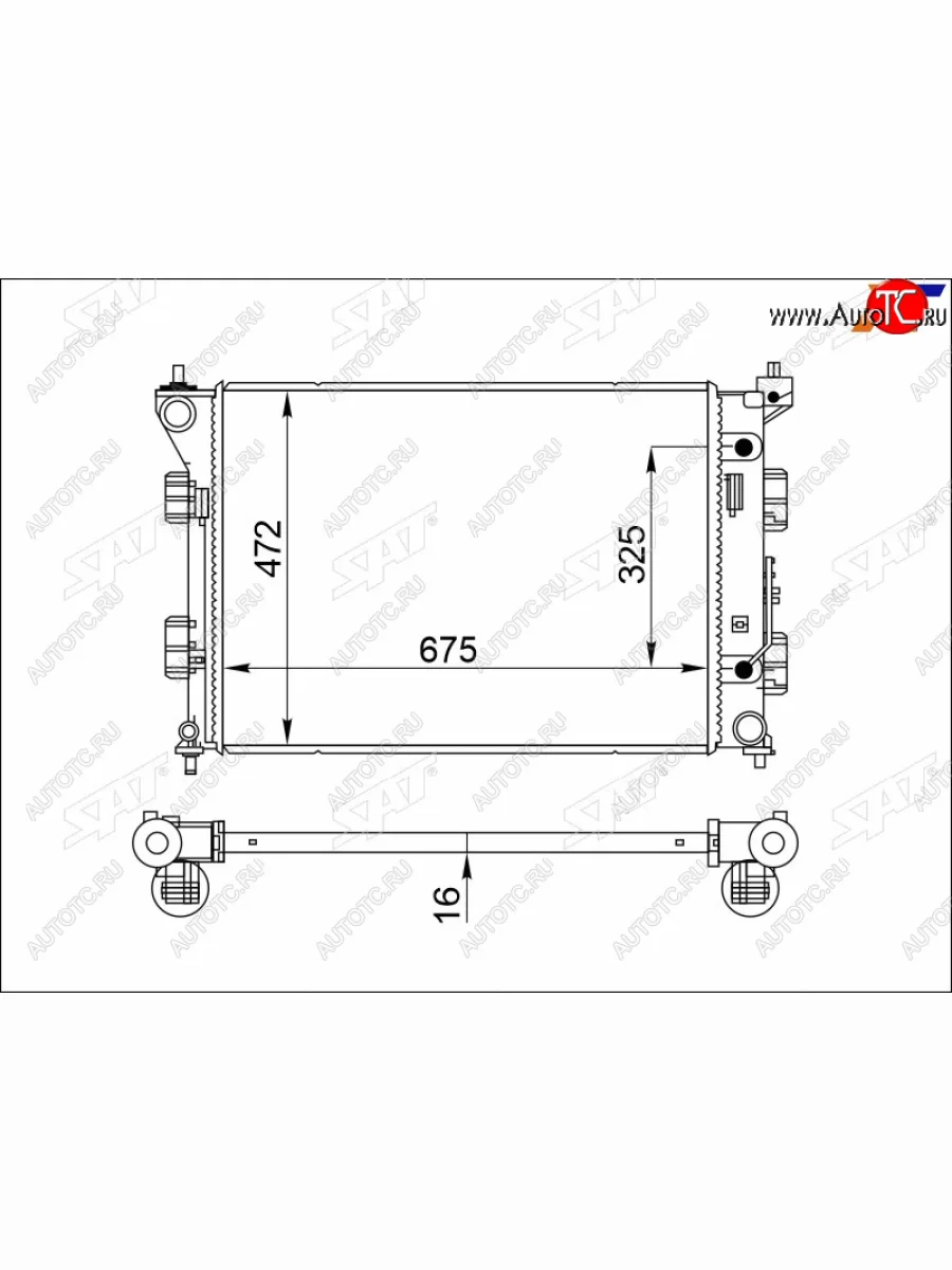 Радиатор охлаждающей жидкости SAT  KIA K5 DL (2019-2022)  в Самаре Самарской области
