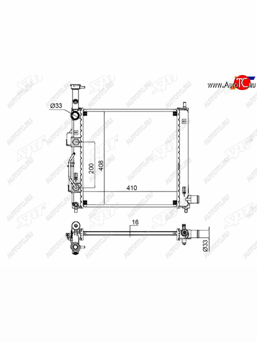 Радиатор охлаждающей жидкости SAT  KIA Picanto 2 TA хэтчбэк 5 дв. рестайлинг (2015-2017)  в Керчи Республика Крым
