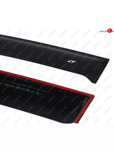 Комплект дефлекторов окон COBRA TUNING (черный глянец) Mazda 6 GH рестайлинг универсал (2010-2012)