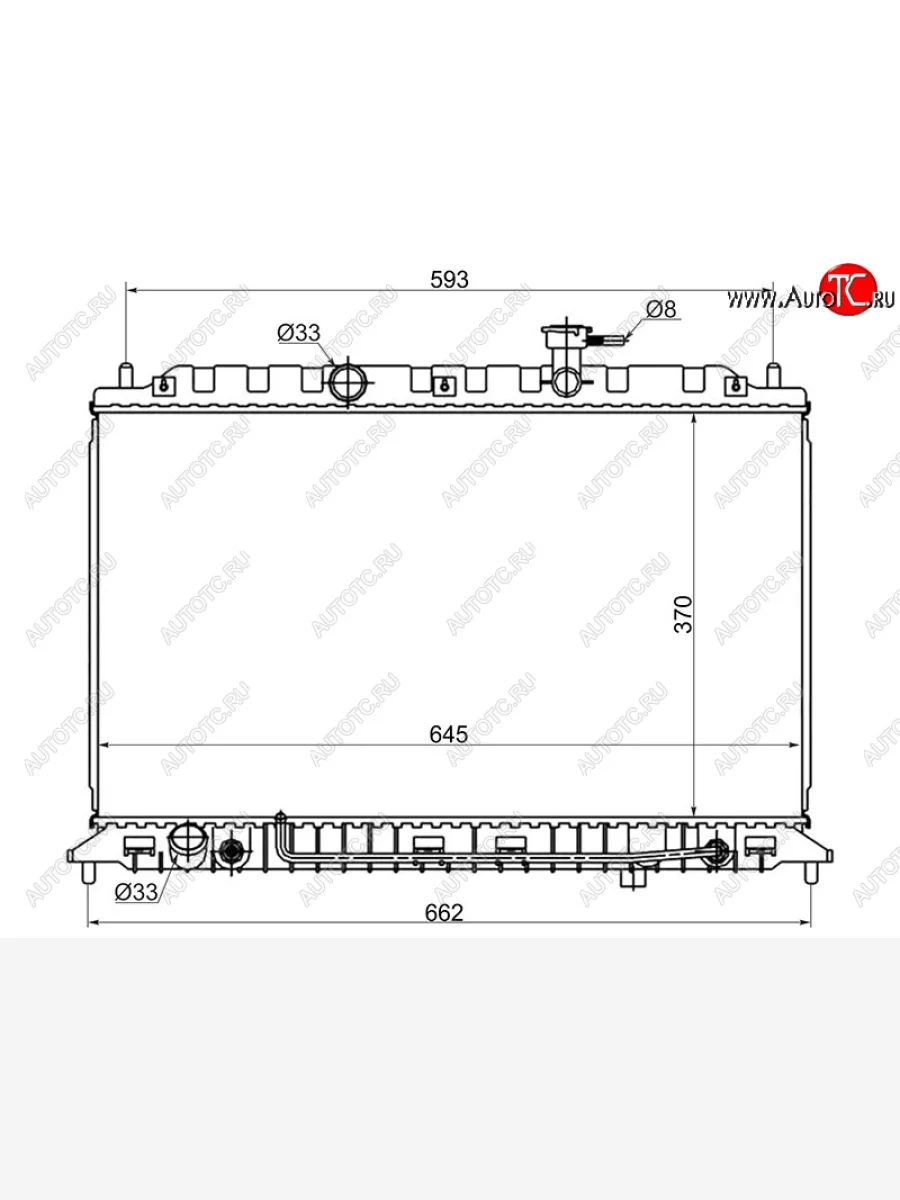 Радиатор охлаждающей жидкости SAT  KIA Rio 2 JB дорестайлинг седан (2005-2009)  с доставкой в г. Керчь