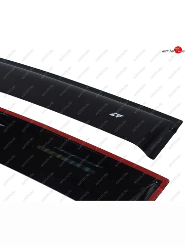 Комплект дефлекторов окон COBRA TUNING (черный глянец) Mazda 6 GH рестайлинг универсал (2010-2012)