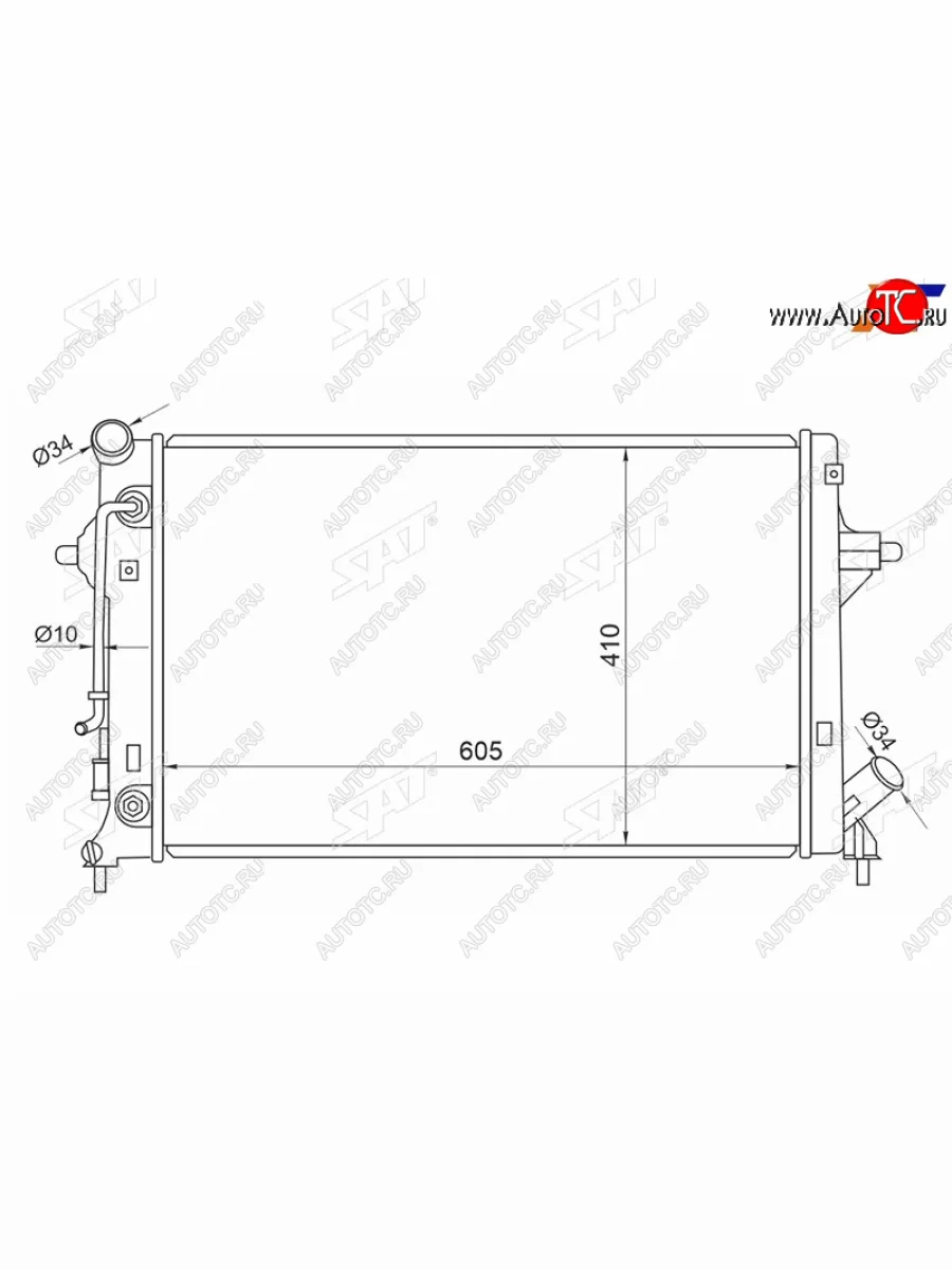 Радиатор охлаждающей жидкости SAT  KIA Soul SK3 (2018-2022)  в Керчи Республика Крым