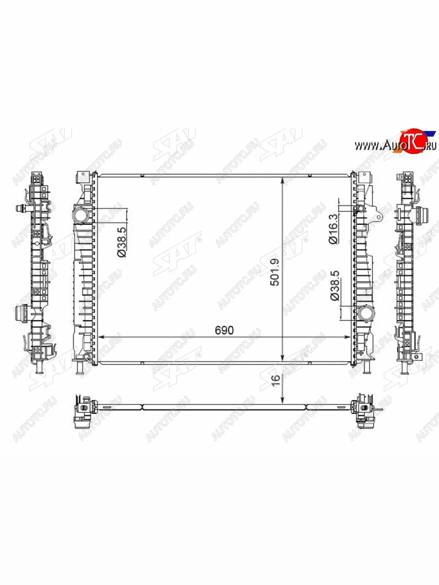 Радиатор охлаждающей жидкости SAT   Land Rover  Discovery Sport ( L550,  1 L550), Range Rover Evoque  1 L538  в Керчи Республика Крым