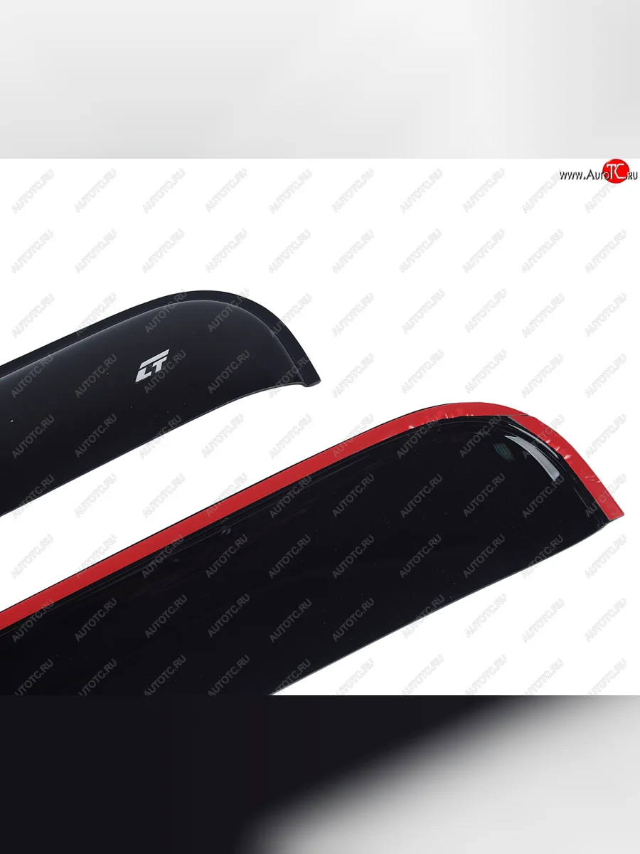 Комплект дефлекторов окон (длинный) COBRA TUNING КамАЗ 5490 (2013-2025) (черный глянец)  в Керчи Республика Крым