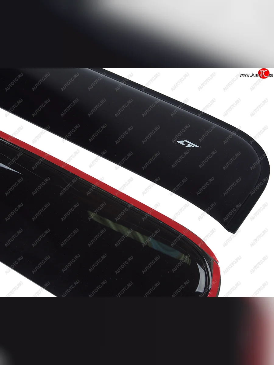 Комплект дефлекторов окон (короткий) COBRA TUNING Mercedes-Benz Sprinter W906 (2006-2013) (черный глянец)  в Воронеже Воронежской области