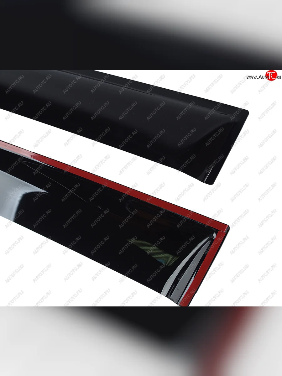 Комплект дефлекторов окон COMFORT Mitsubishi Pajero 4 V80 дорестайлинг (2006-2011) (черные)  в Воронеже Воронежской области