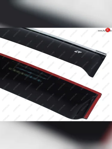 Комплект дефлекторов окон COBRA TUNING (хромированный молдинг) Nissan Qashqai 2 J11 рестайлинг (2017-2022)