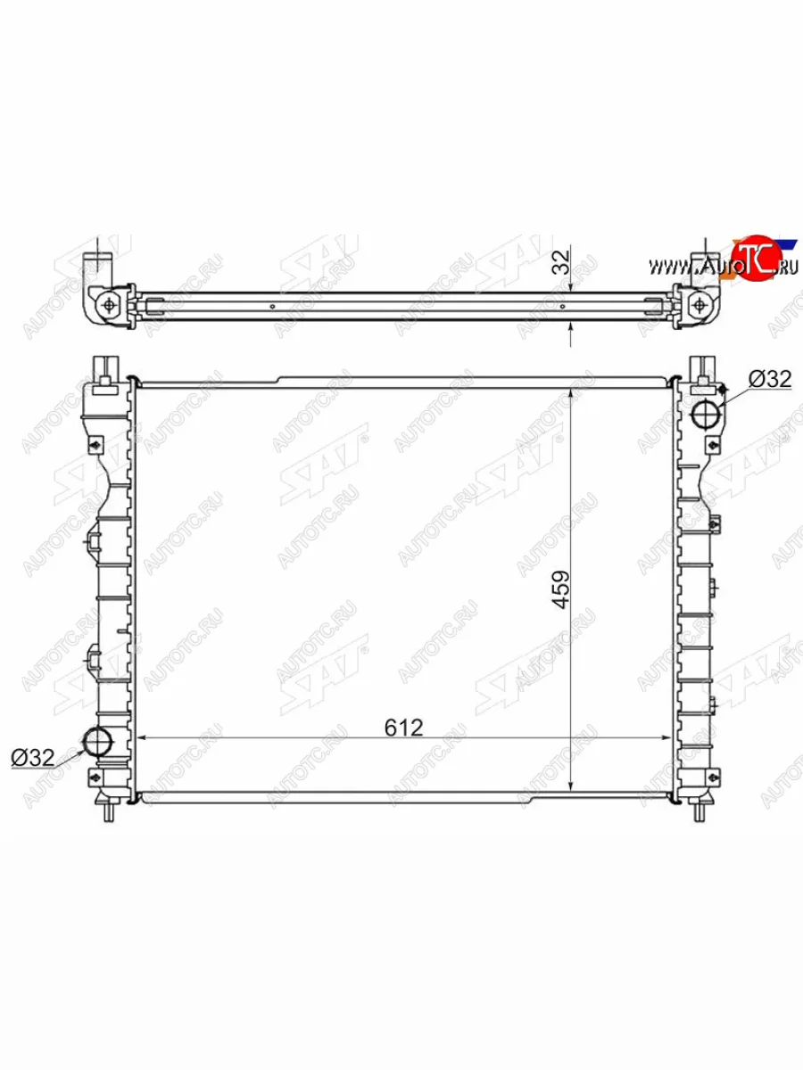 Радиатор охлаждающей жидкости SAT  Land Rover Freelander 1 (1997-2006)  в Перми Пермском крае