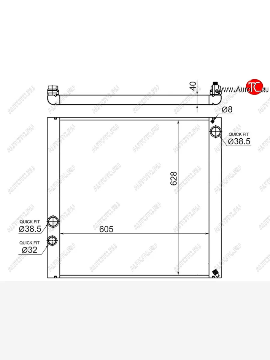 Радиатор охлаждающей жидкости SAT  Land Rover Range Rover 3 L322 дорестайлинг (2002-2006)  с доставкой в г. Керчь