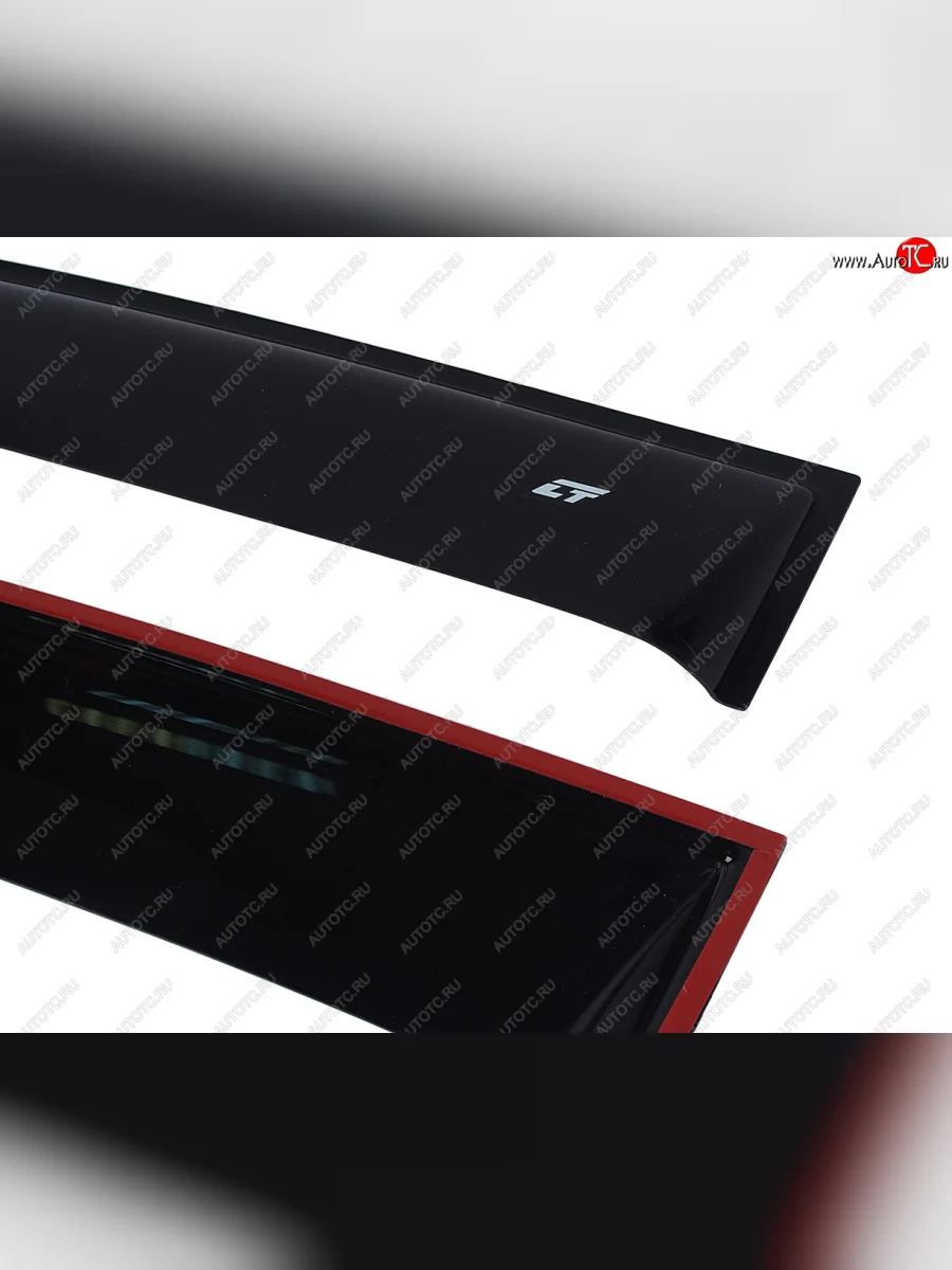 Комплект дефлекторов окон COBRA TUNING Nissan Qashqai 1 J10 рестайлинг (2010-2013) (черный глянец)  в Воронеже Воронежской области