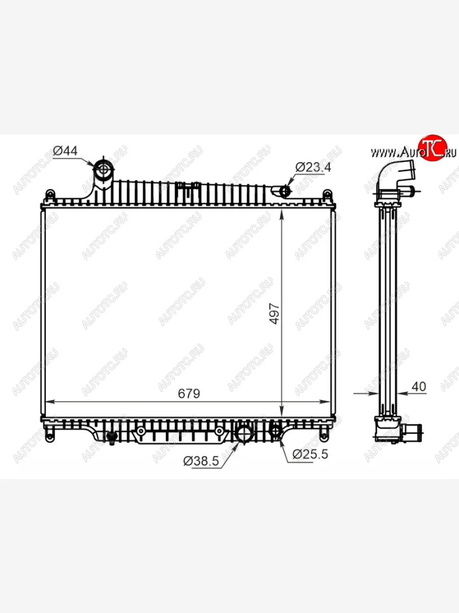 Радиатор охлаждающей жидкости SAT  Land Rover Range Rover Sport 1 L320 дорестайлинг (2005-2009)  в Перми Пермском крае