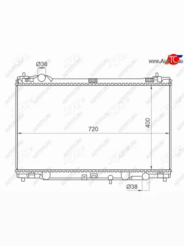 Радиатор охлаждающей жидкости SAT  Lexus IS250 XE30 седан дорестайлинг (2013-2016)