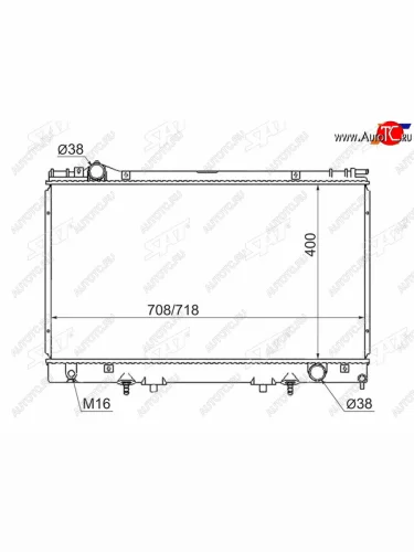 Радиатор охлаждающей жидкости SAT  Toyota Celsior  F20 (1994-2000)