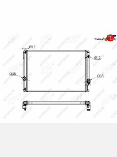 Радиатор охлаждающей жидкости SAT  Lexus NX200 Z10 дорестайлинг (2014-2017)