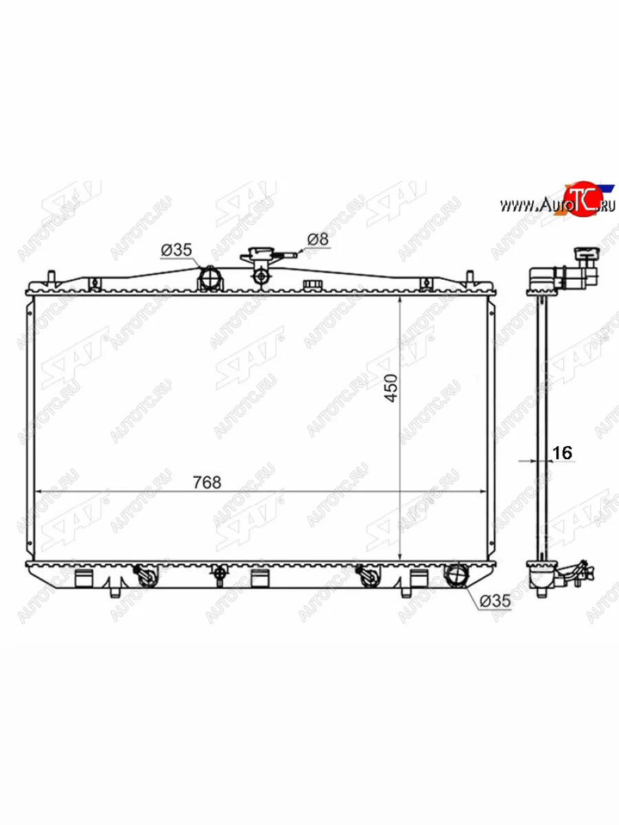 Радиатор охлаждающей жидкости SAT  Lexus RX350 AL10 рестайлинг (2012-2015)  в Самаре Самарской области
