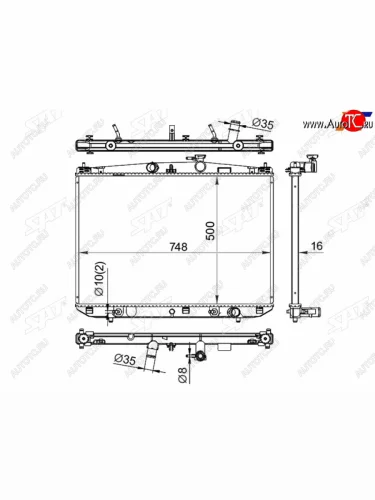 Радиатор охлаждающей жидкости SAT  Lexus RX 270 AL20 дорестайлинг (2015-2019)