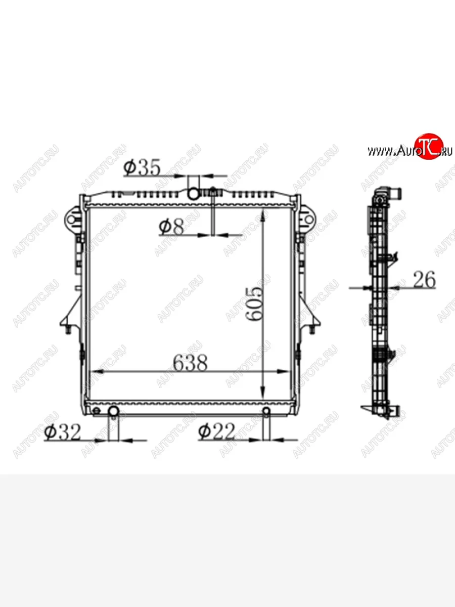 Радиатор охлаждающей жидкости SAT  Mazda BT-50 (2011-2015)  в Керчи Республика Крым