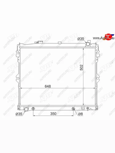 Радиатор охлаждающей жидкости SAT  Mazda MPV LW дорестайлинг (1999-2002)
