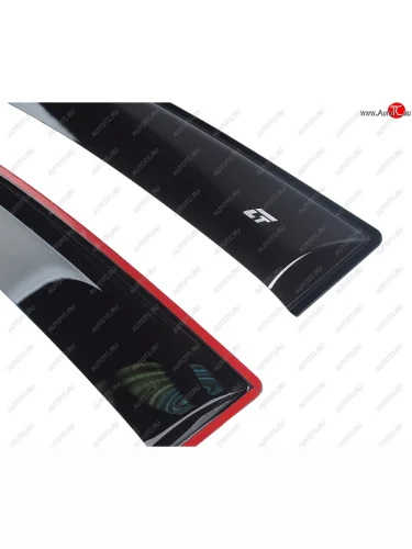 Комплект дефлекторов окон COMFORT (черные) Nissan Tiida 3 C13 хэтчбек дорестайлинг (2015-2016)