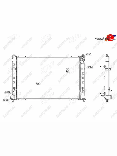 Радиатор охлаждающей жидкости SAT                                    Mazda MPV LW дорестайлинг (1999-2002)