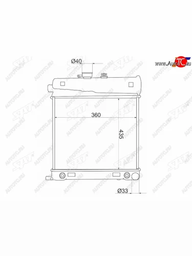 Радиатор охлаждающей жидкости SAT    Mercedes-Benz C-Class S202 дорестайлинг универсал (1992-1997)