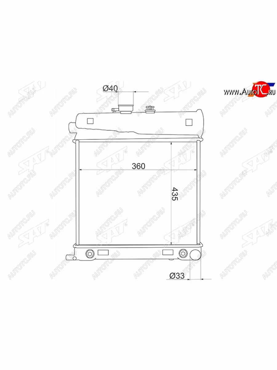 Радиатор охлаждающей жидкости SAT    Mercedes-Benz C-Class S202 дорестайлинг универсал (1992-1997)  с доставкой в г. Пермь