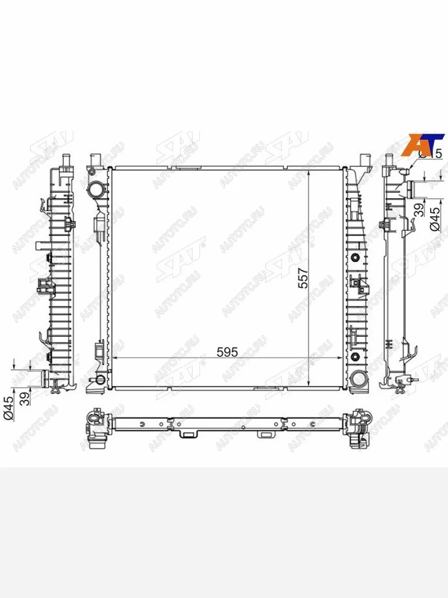 Радиатор охлаждающей жидкости SAT  Mercedes-Benz ML class W166 (2011-2015)  в Керчи Республика Крым