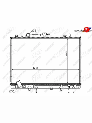 Радиатор охлаждающей жидкости SAT Mitsubishi Challenger K9-W (1996-2001)