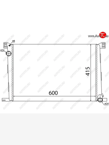 Радиатор охлаждающей жидкости SAT Mitsubishi Delica 4 рестайлинг (1997-2007)