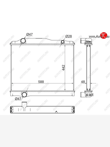 Радиатор охлаждающей жидкости SAT Mitsubishi Fuso Canter (2000-2007)