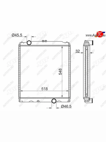 Радиатор охлаждающей жидкости SAT Mitsubishi Fuso Canter (2000-2007)