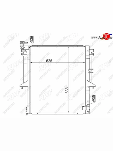 Радиатор охлаждающей жидкости SAT Mitsubishi Pajero Sport PB дорестайлинг (2008-2013)