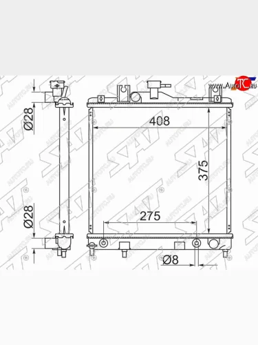 Радиатор охлаждающей жидкости SAT Mitsubishi Pajero Mini H53/H58 (1998-2008)