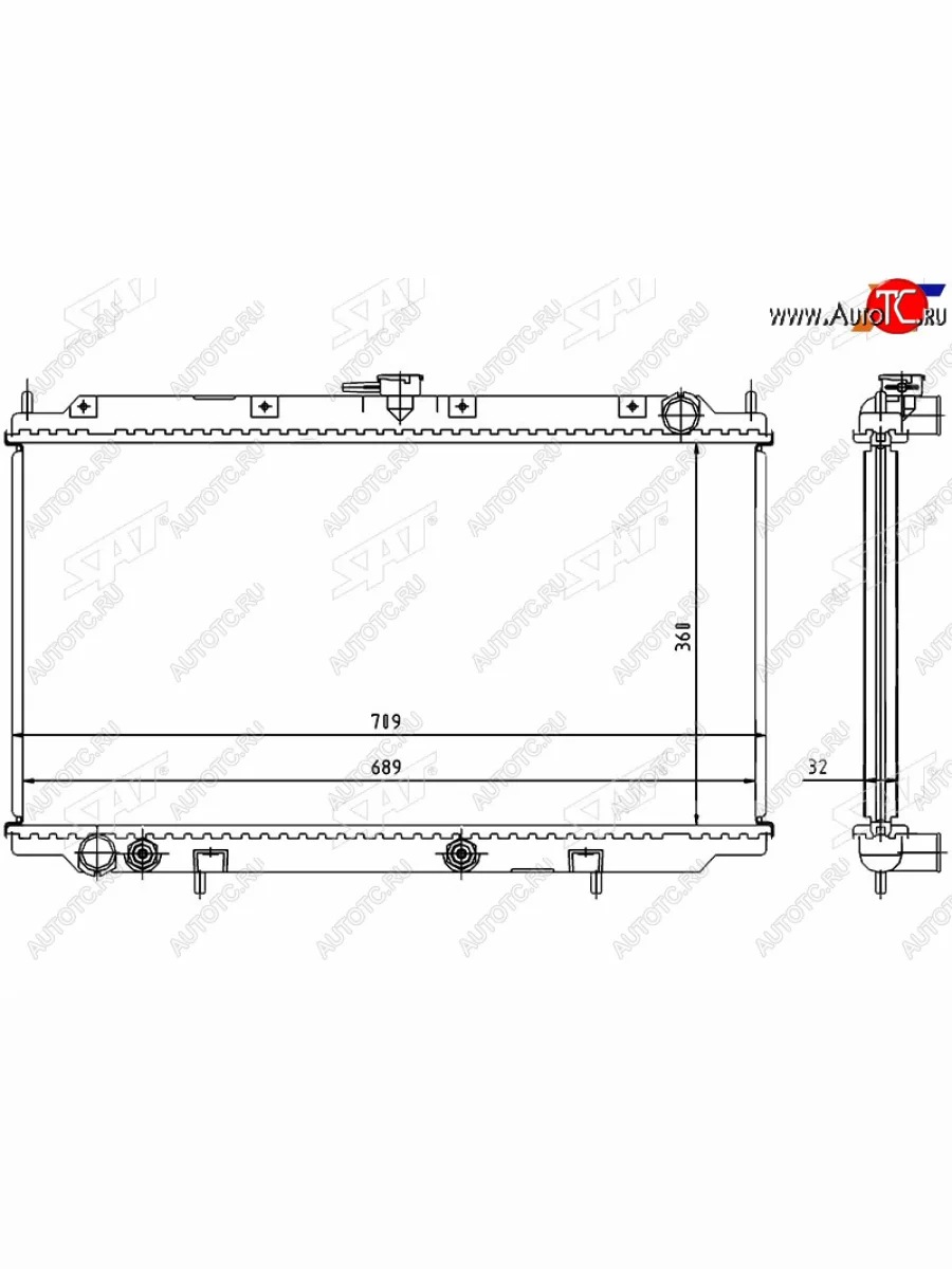 Радиатор охлаждающей жидкости SAT Nissan Sunny B15 (1998-2004)  в Перми Пермском крае