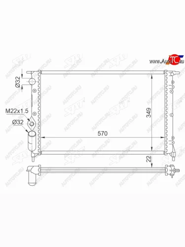 Радиатор охлаждающей жидкости SAT Renault 19 (1988-1996)