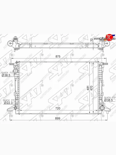 Радиатор охлаждающей жидкости SAT Volkswagen Touareg 2 NF рестайлинг (2014-2018) Радиатор охлаждающей жидкости SAT Volkswagen Touareg 2 NF рестайлинг (2014-2018)