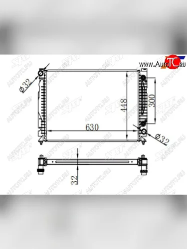 Радиатор охлаждающей жидкости SAT Audi A6 C5 дорестайлинг, седан (1997-2001)