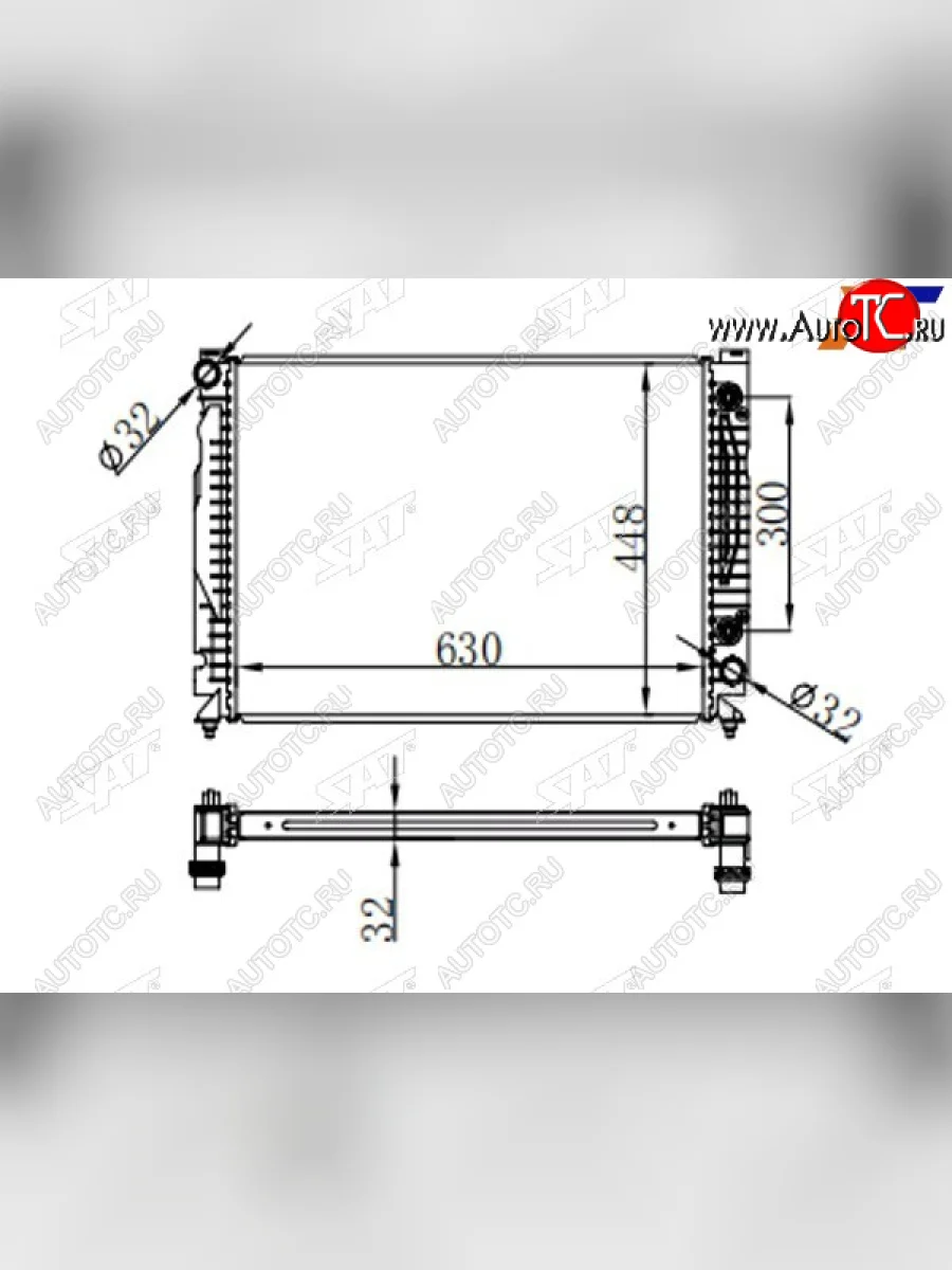 Радиатор охлаждающей жидкости SAT Audi A6 C5 дорестайлинг, седан (1997-2001)  с доставкой в г. Керчь