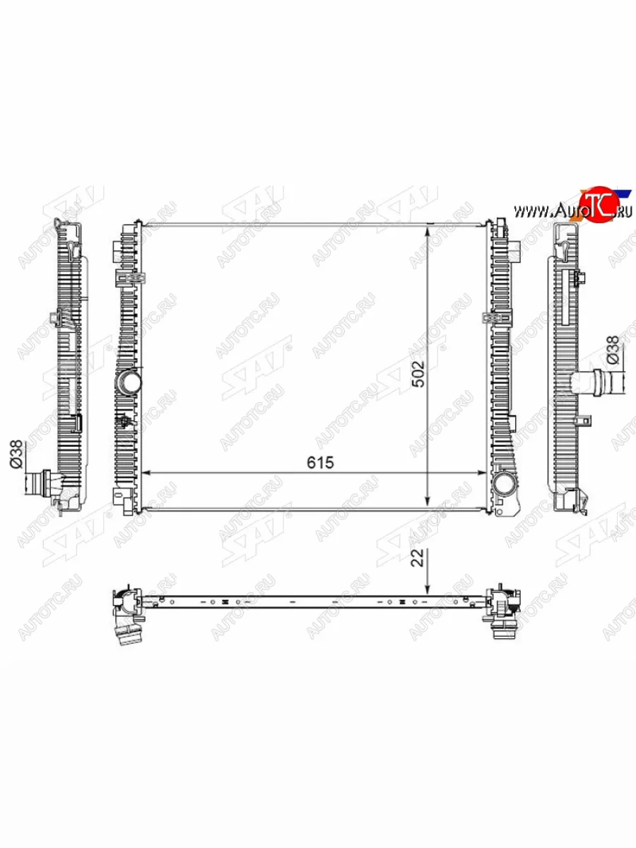 Радиатор охлаждающей жидкости SAT BMW 4 серия F32 купе рестайлинг (2017-2020)  с доставкой в г. Керчь