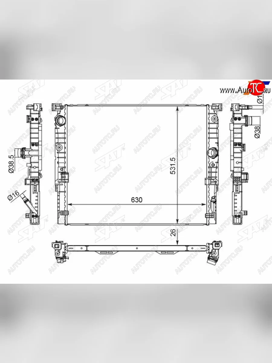 Радиатор охлаждающей жидкости SAT BMW 5 серия G30 дорестайлинг, седан (2016-2020)  в Самаре Самарской области