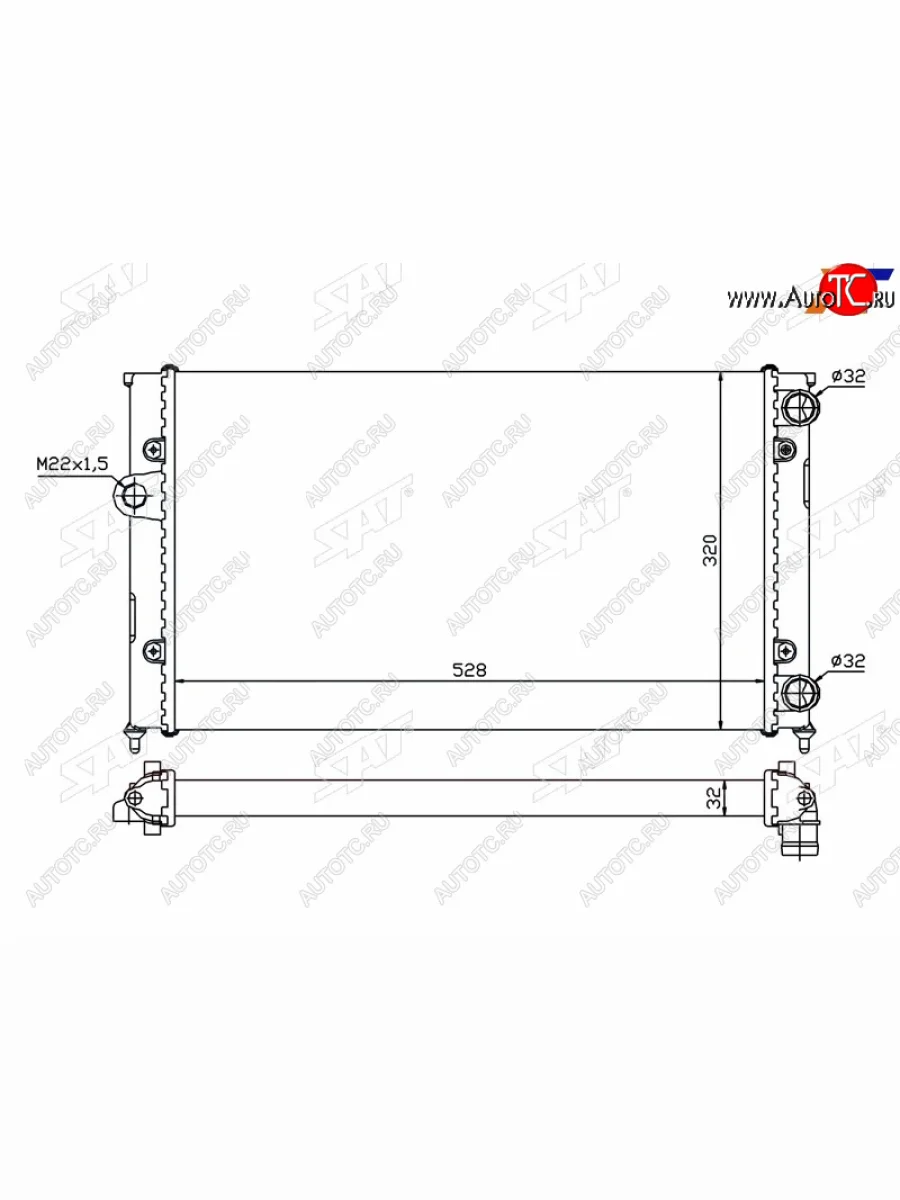 Радиатор охлаждающей жидкости SAT   Volkswagen Golf (1991-1998) 3 Mk3  в Керчи Республика Крым