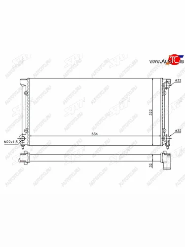 Радиатор охлаждающей жидкости SAT  Volkswagen Passat B4 универсал (1993-1996)