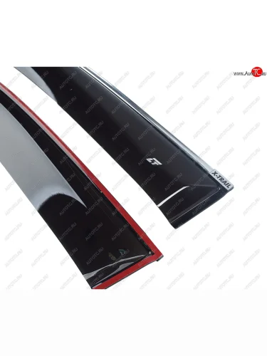 Комплект дефлекторов окон COBRA TUNING (хромированный молдинг ) Nissan X-trail 3 T32 дорестайлинг (2013-2018)