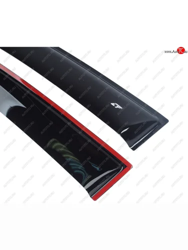 Комплект дефлекторов окон COBRA TUNING (черный глянец) Opel Mokka  дорестайлинг (2012-2016)