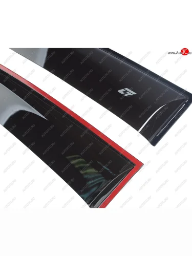 Комплект дефлекторов окон (широкий) COBRA TUNING (черный глянец) Peugeot Expert G9 минивэн дорестайлинг (2007-2013)